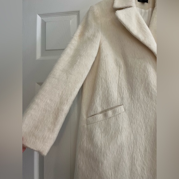 Topshop Fur Dress Coat - Picture 2 of 4